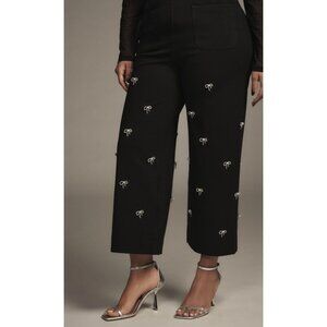 The Colette Cropped Wide-Leg Pants by Maeve: Bow Edition 22W PLUS SIZE